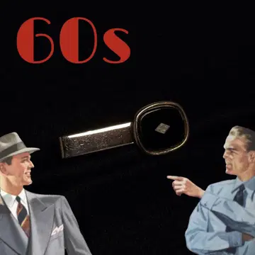 빈티지 넥타이 60s 핑 로카빌리 미국 수트 앤티크