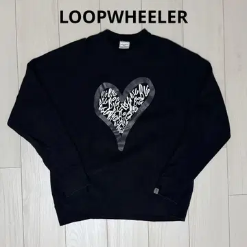 [ 새상품급 ] loopwheeler / 루프 휠러 25주년 블랙 맨투맨