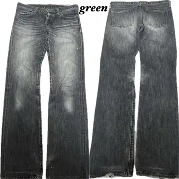 [ 사이즈 28 일본제 ] green 현 HYKE 셀 블랙 데님 팬츠