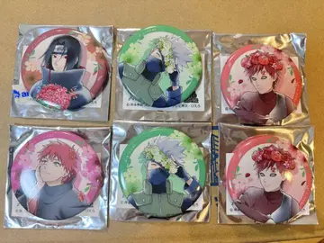 나루토 NARUTO 애니메이트 카페 꽃 캔뱃지 세트