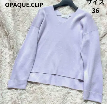OPAQUE.CLIP 라벤더 V넥 스웨터 36