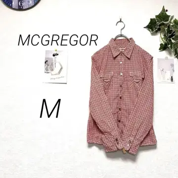10221 MCGREGOR 맥레거 긴팔 체크 셔츠 M 코튼