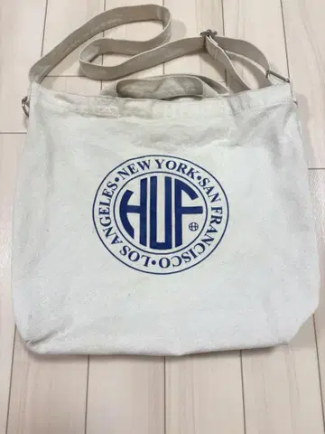 HUF 로고 토트백 화이트