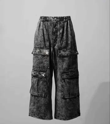 Double Big Pocket Prime-Wide Denim Cargo