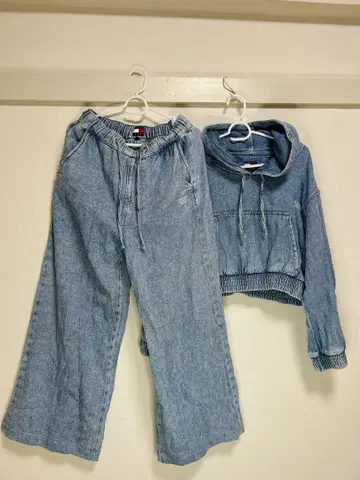TOMMY JEANS 데님 블루 셋업 사이즈 S M