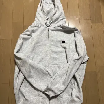 HUF 그레이 집업 후드티 XL