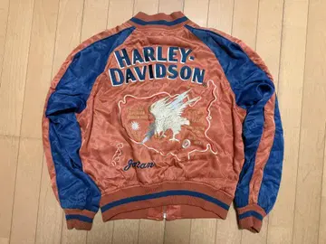 레어 90s 할리데이비슨 스카잔 바시티 자켓