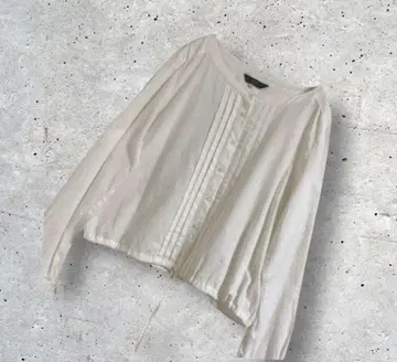 빅 사이즈! KEITH 핀턱 블라우스 겉옷 코튼 린넨 사이즈 44