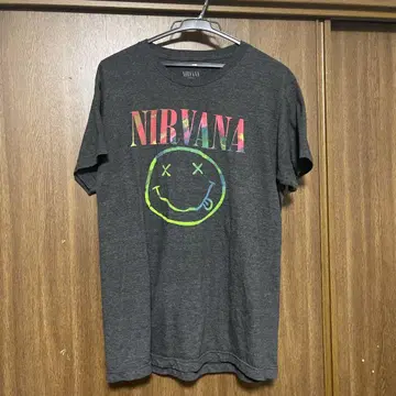 NIRVANA 너바나 밴드 티셔츠 블랙 구제 의류 빈티지