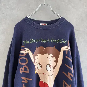 90s 일본제 Betty Boop 베티 부프 프린트 맨투맨 M 상당