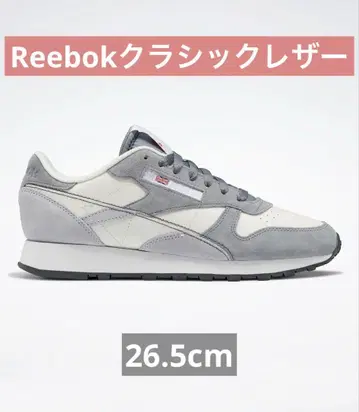 Reebok 클래식 가죽 그레이/화이트 26.5cm 스니커즈