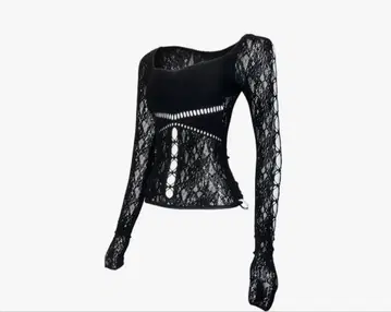 TR34228 S ruched sculpt body lace black