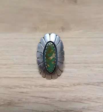 navajo 플라워 모티브 반지 11호 SILVER