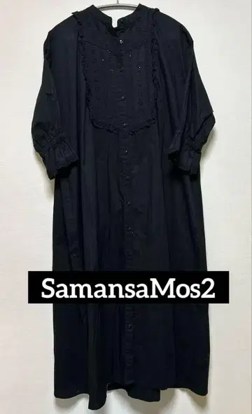 새상품 사만사 모스모스 절개 레이스 부착 원피스 블랙 프리 사이즈