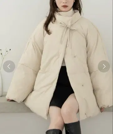 hinari 충전솜 리본 미들 코트
