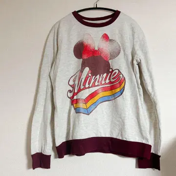Disney Minnie Mouse [ M ] 롱티 맨투맨 그레이