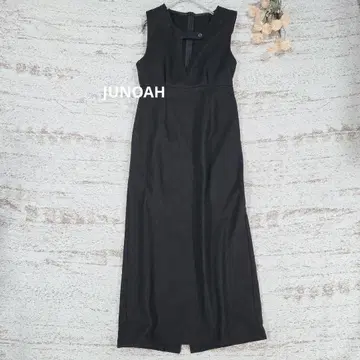 JUNOAH 블랙 롱 원피스 [ M 상당 ] 뒷 슬릿
