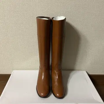 미사용 새상품! 디세트디세트 롱 부츠 천연 가죽 브라운 24.0cm