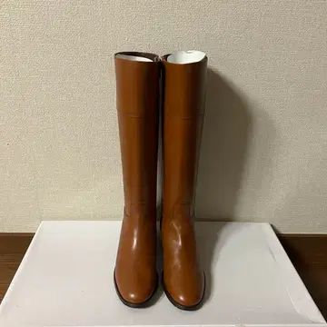 미사용 새상품! 디세트디세트 롱 부츠 천연 가죽 브라운 24.0cm