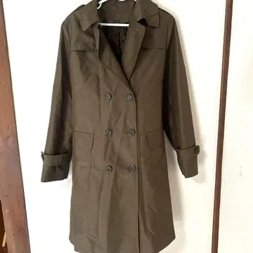 [ UNIQLO ] 폴리에스테르 100% 롱 코트 L 사이즈 올리브 그린