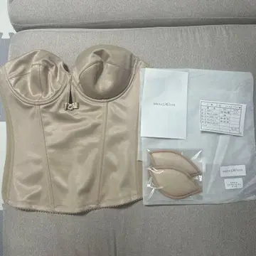 베이지 바디쉐이퍼 탈부착 패드 포함