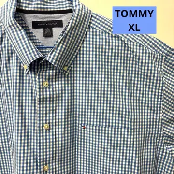 [새상품급] TOMMY HILFIGER 체크 긴팔 셔츠 XL