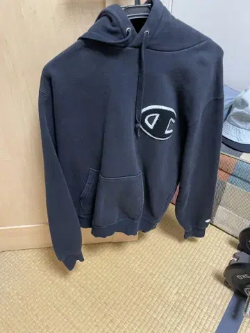 Champion 후드티 XL 다크 그레이