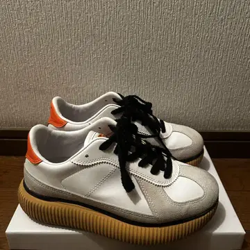 오니츠카타이거 데레시티 화이트/오렌지 23.5cm
