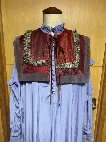 RehersalL 리하올 빈티지풍 페이즐리 패치워크 탈착식 옷깃