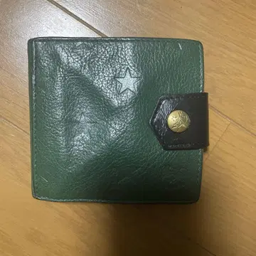 일비종떼 접이식 지갑 별 패턴 그린