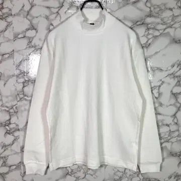 새상품급 UNIQLO U (S) 모크넥 긴팔 T셔츠 도톰 오프화이트