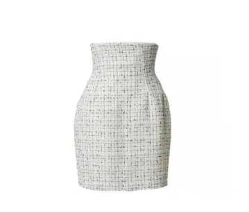 [ naoho ] corset tweed mini skirt