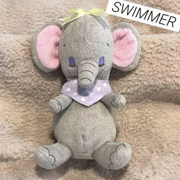 라스트1 swimmer 지퍼 달린 그레이 코끼리 파우치 같은 봉제 인형