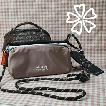 [ 미사용 ] 나일론 토폴로지 콜라보 핑크 숄더백