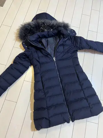 TATRAS 후드 부착 다운 자켓 네이비