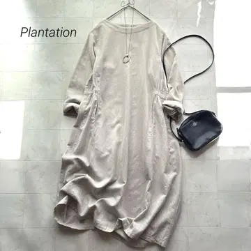 플랜테이션 린넨 블렌드 울 원피스 베이지 M 사이즈