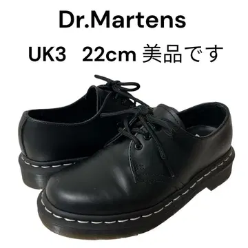 새상품급 닥터마틴 1461 화이트 스티치 UK3 22cm