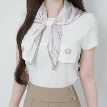 lumignon 루미뇽 상의 스카프 반팔