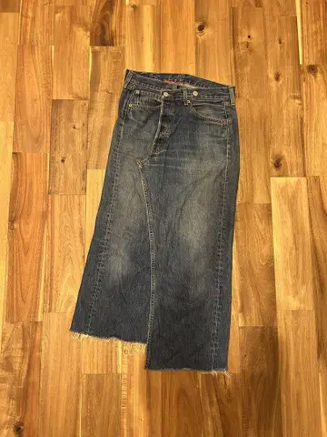 3RD THRIDDA 별주/501 리메이크 스커트/34/데님/인디고