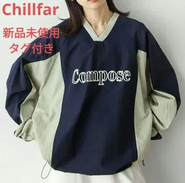 Chillfar 칠파르 미사용 새상품 택 포함 아이론 로고 라인 풀오버