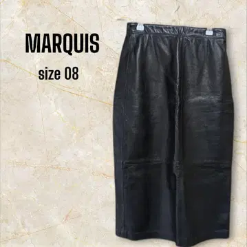 *MARQUIS 마키스* 캐나다제 가죽 타이트 스커트 무릎 기장