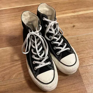 CONVERSE ALL STAR 블랙 스니커즈 (통굽)