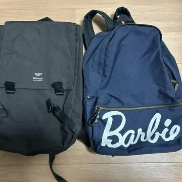 anello 블랙 백팩 & Barbie 네이비 백팩 세트