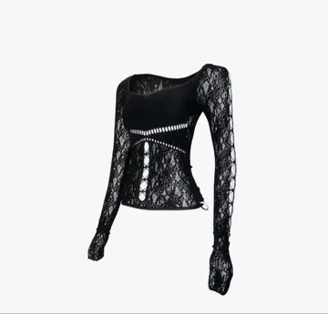 TR34228 S ruched sculpt body lace black