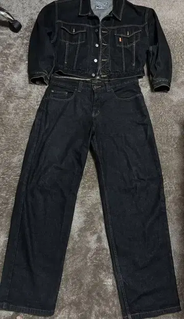 아메카지 셋업 데님 자켓