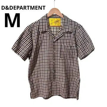 D&DEPARTMENT 체크 반팔 셔츠 M 오키나와 일본제