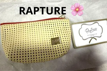 rapture 메쉬 파우치 베이지 펀칭의 미니 보트형 파우치