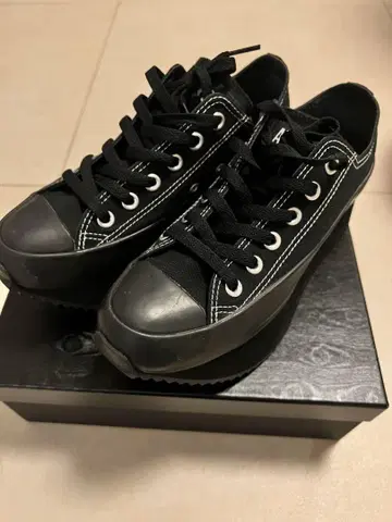 ALL STAR 블랙 플랫폼 스니커즈