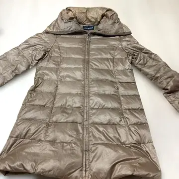 LAPINE BLANCHE 베이지 후드 부착 다운 자켓 L