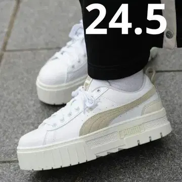 PUMA 푸마 우먼 24.5cm 메이즈 레더 스니커즈 통굽 스니커즈